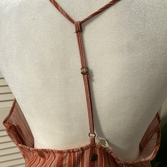 Roxy Striped Maxi Dress in Rust and White - Picture 6 of 6